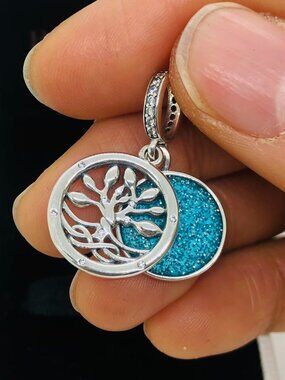 ✨🔥Pandora Glow-in-the-dark Infinity Tree Double Dangle Charm